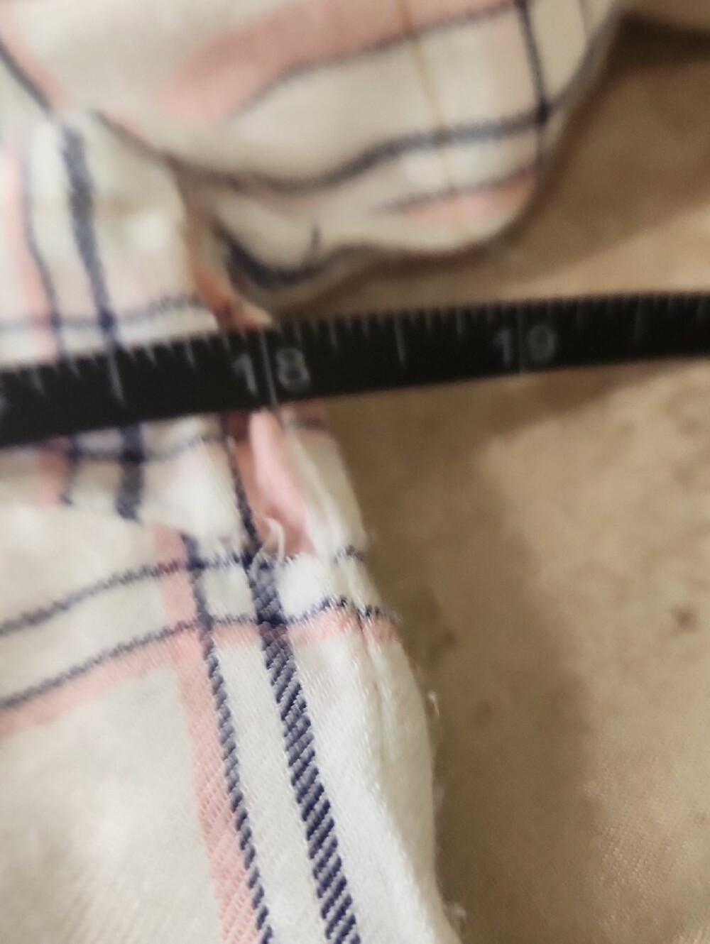 White House Black Market White Plaid Button-Down Shirt with Pink & Black Lines - Picture 6 of 7